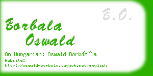 borbala oswald business card